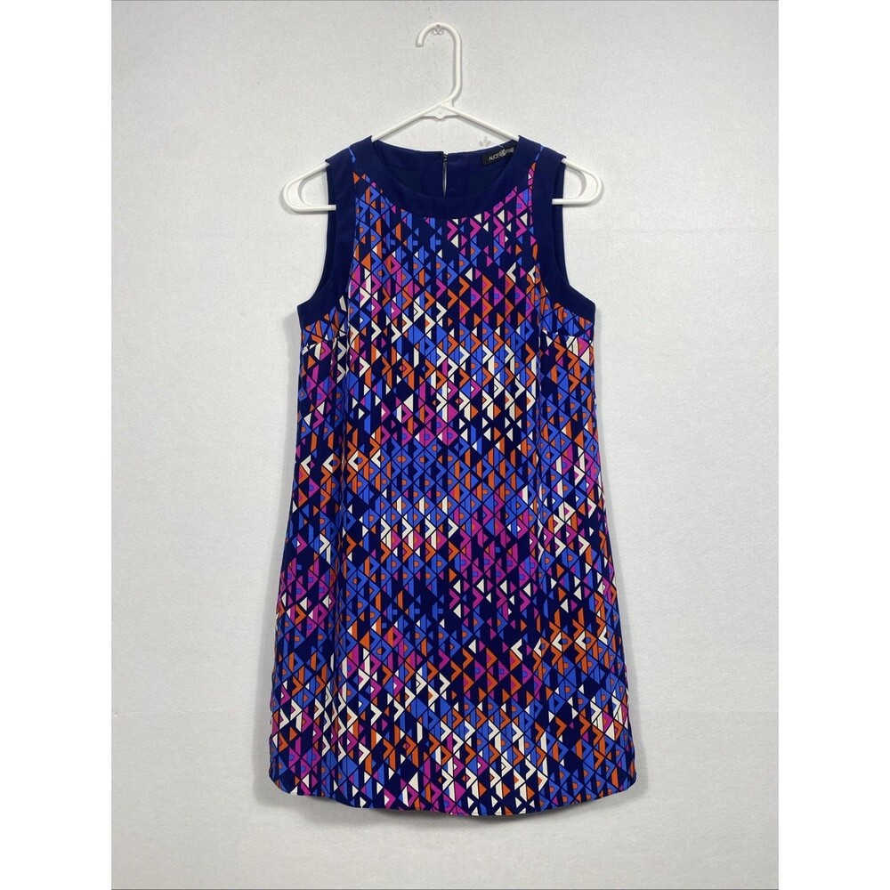Alice & Trixie Silk Geometric Print Sleeveless Dress Sz XS Made in NYC USA Boho